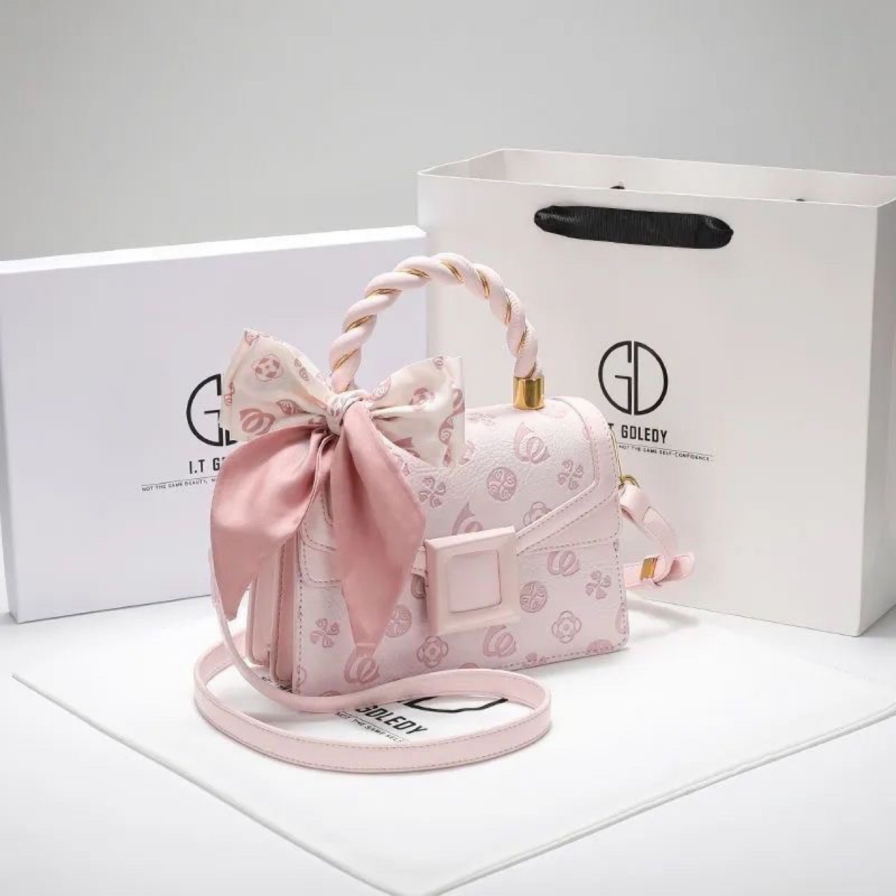 Borsa a tracolla rosa per donna borsa a spalla stile lusso_voghion.com