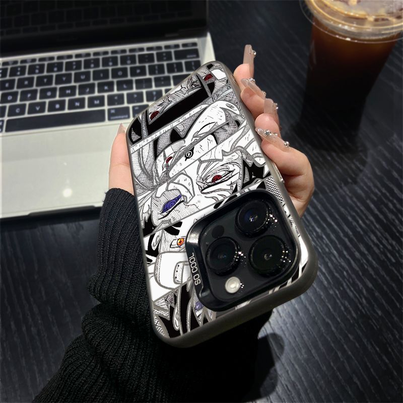 中空コミック NARUTO iPhone15ProMax 携帯電話ケース Apple 14/13 落下防止 12/11 カラーシルバーケース|undefined