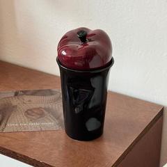 復古風創意陶磁器蓋付きマグカップ事務室カップパーマ防止断熱カッププレゼントカップ陶磁器カップ