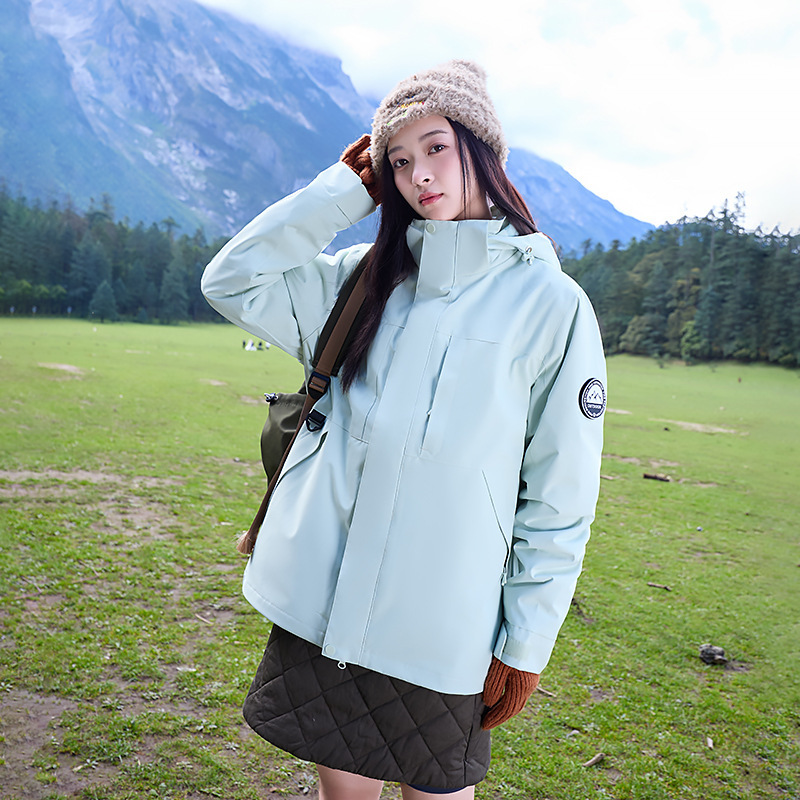 Luotuo Same Style Jacket Women's Three-In-One Jacket Men's Windproof, Waterproof and Anti-Fouling Outdoor Hiking and Mountaineering Clothing Customized