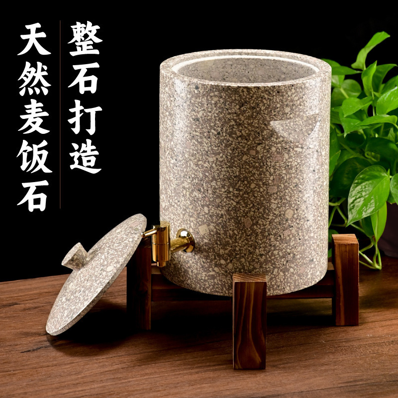 麦饭石饮水机过滤净化茶道储水罐水缸石非紫砂缸净化水石头桶