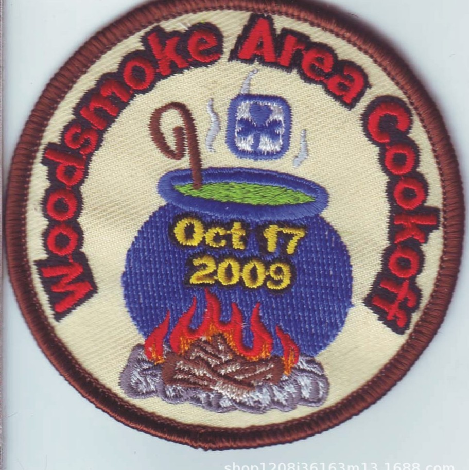 厂家商标销售  3英寸 75%绣 绣花章仔 软胶绣花章  质量好