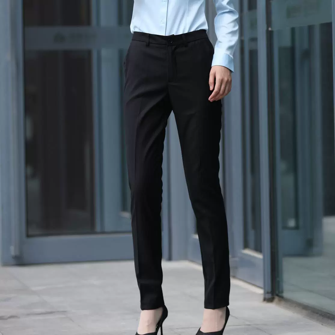 Черные брюки весна-осень, брюки- костюм slim-fit, корейский стиль, комфорт на заказ