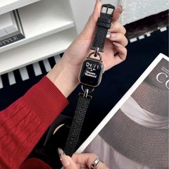 適用於AppleWatchS10/9蛇紋皮革秋冬新款 iwatch8765蘋果時尚錶帶