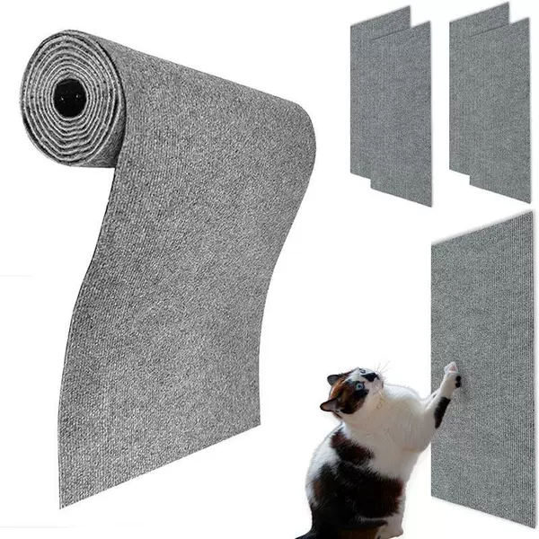 Trimmable cat scratch self-adhesive carpet mat suitable for cat tree frame cat wall furniture step cat scratch column sofa anti-cat scratch