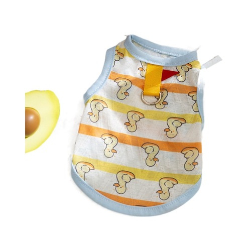 Cute cat clothes with all-over printing, breathable and thin, thin, small dog pet clothes for adult cats and kittens
