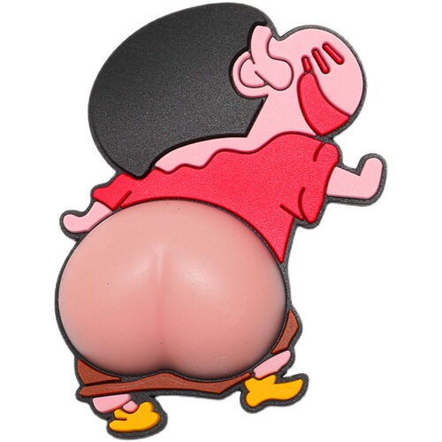 Cartoon butt pinch car door anti-collision sticker with the same cute Crayon Shin-chan Corgi butt scratch sticker