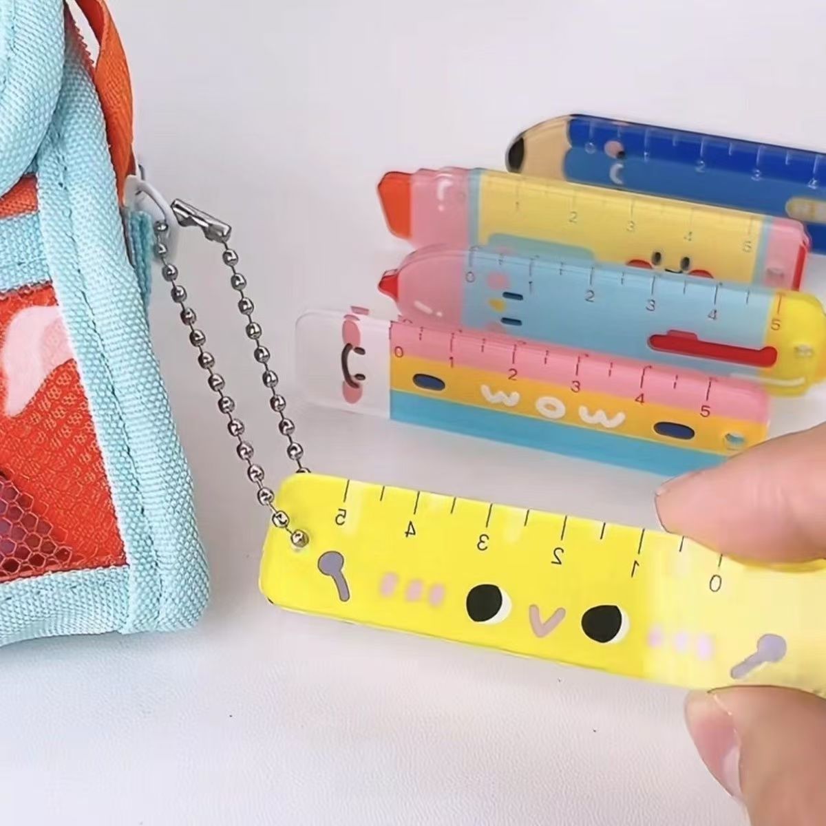 三年二班 小尺大王卡通直尺套尺迷你款5cm中小学生可diy尺子套装