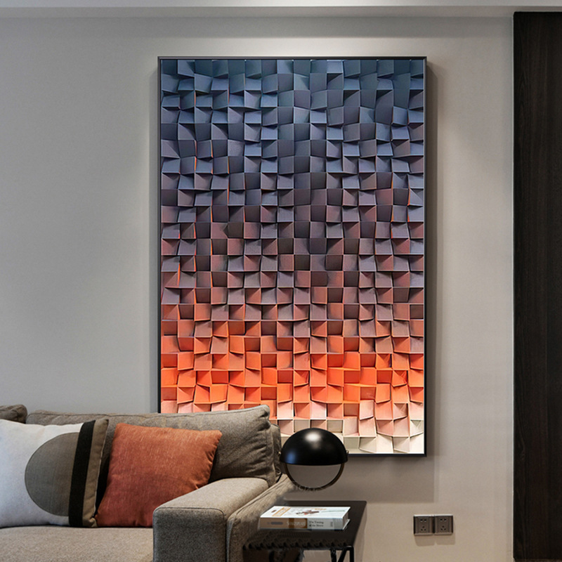 Elegant, minimalist abstract living room art piece with a premium, three-dimensional design—perfect for your entryway or as a striking floor-to-ceiling accent on the sofa backdrop.
