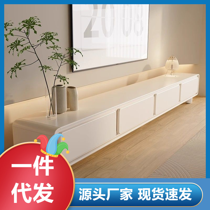 高端奶油风电视柜环保全实木家用客厅耐用简约现代风格大容量储物
