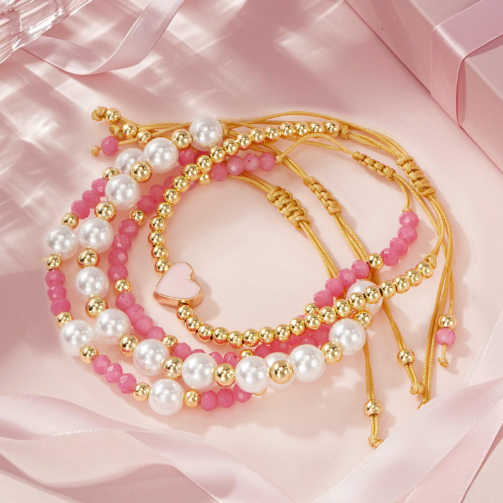 Geometric IG Style Vacation Imitation Pearl Bracelets Wholesale display picture 3