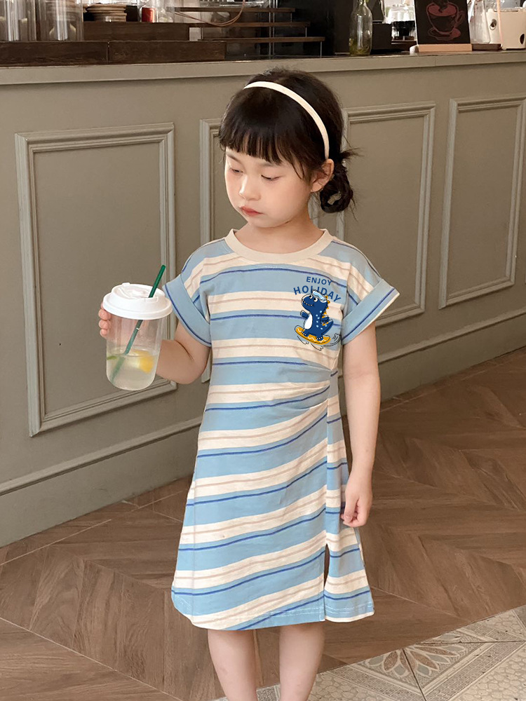 揚げ街親子服夏一家三口韓国版母子母娘ワンピース母子半袖tシャツ赤ちゃん全装