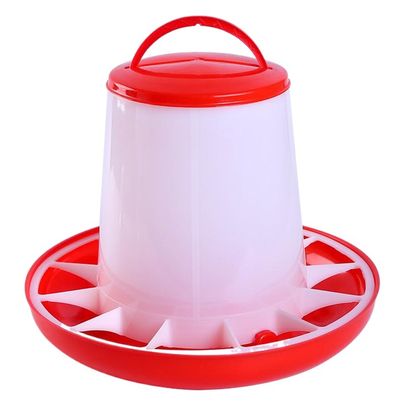 Alimentador espesado plástico neto con la tapa de alimentación automática barril de alimentación de aves de corral equipo de cría barril de alimentación