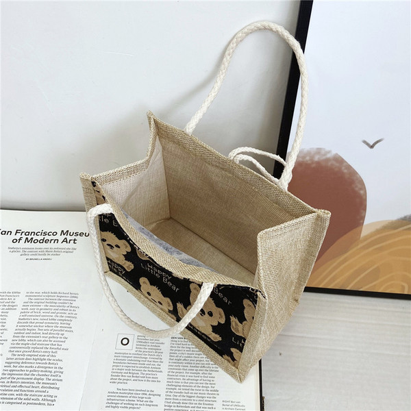 Japanese cartoon cute linen bag for students