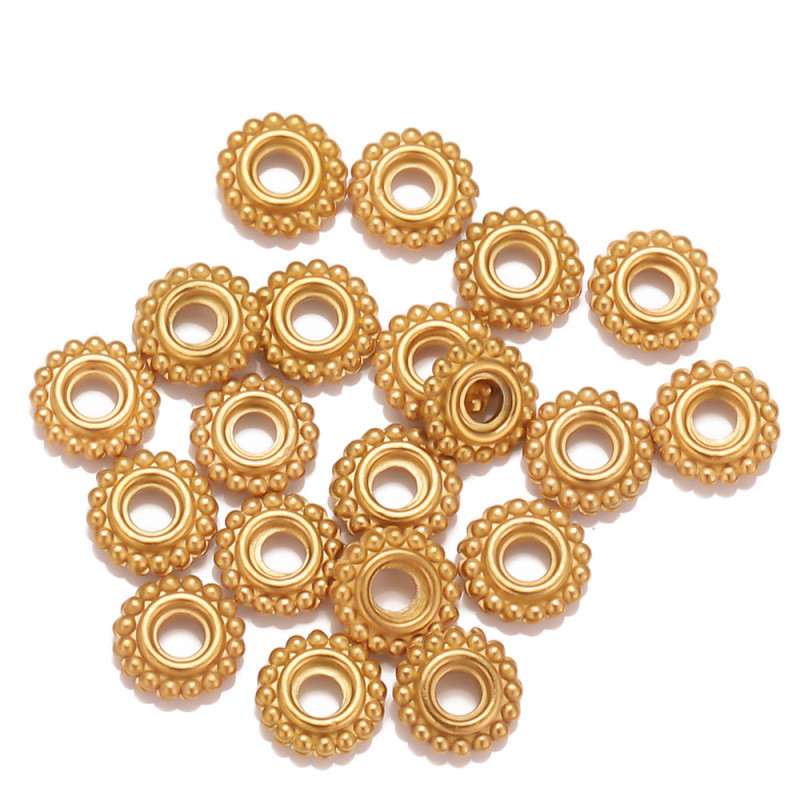 Stainless Steel Vacuum Bead Spacer DIY Handmade Beading Accessories Spacer Gear Pattern Spacer Spacer Accessories Stainless Steel Vacuum Bead Spacer DIY Handmade Beading Accessories Spacer Gear Pattern Spacer Spacer Accessories