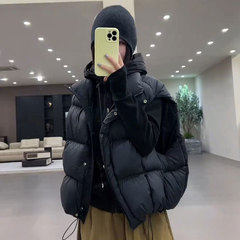 羽绒马甲女2025秋冬新款欧货立领白鸭绒马甲女加厚保暖坎肩外套女