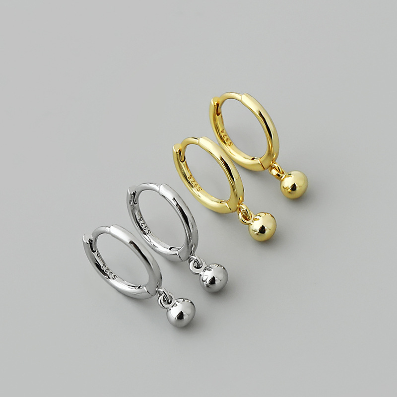 Simple Round Bead Pendant Copper Earrings Wholesale Nihaojewelrypicture2