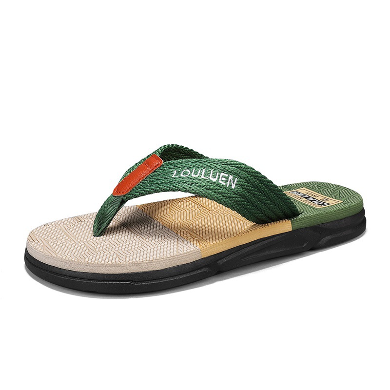 Cross-border 2025 chanclas de verano versión coreana antideslizante y resistente al desgaste chanclas de playa sandalias para hombres