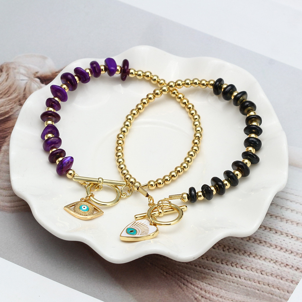 15g Weight Bracelets Classification 1 Piece Quantity Daily Occasion Copper Material Eye Pattern Unisex Gender Plating Design Fashion Style Fashion Eye Copper Plating Bracelets 1 Piece 5