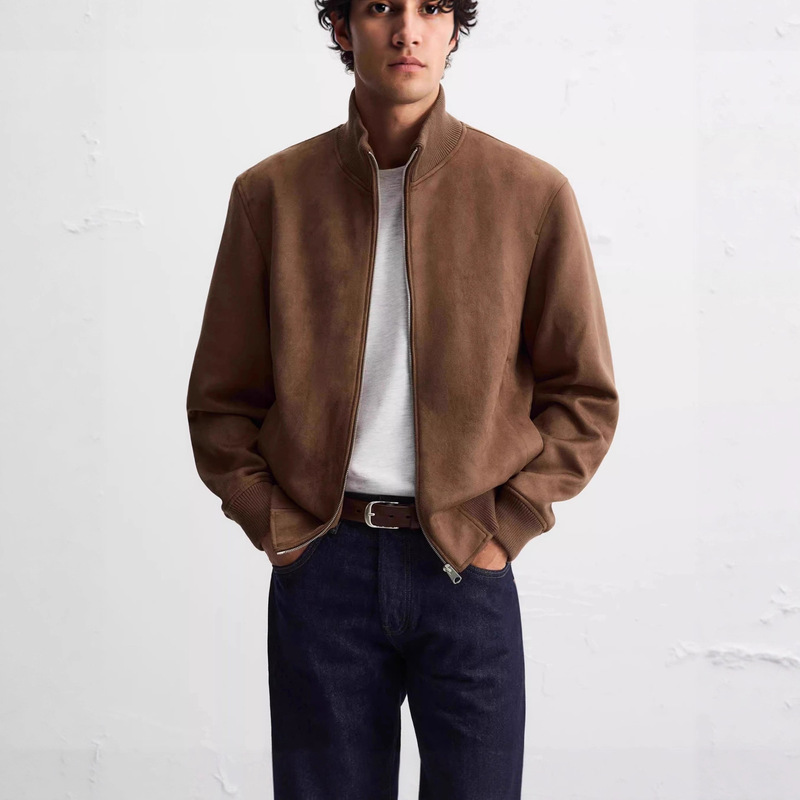 Men's Suede-Effect Slim-Fit Straight Jacket 6318405