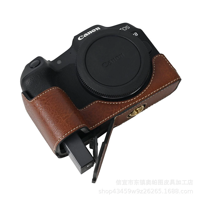 Canon R8 lychee pattern PU magnetic base + can be matched with V303 shoulder strap