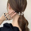 Advanced goods from pearl, retro elastic hair accessory, Korean style, light luxury style, high-quality style, bright catchy style