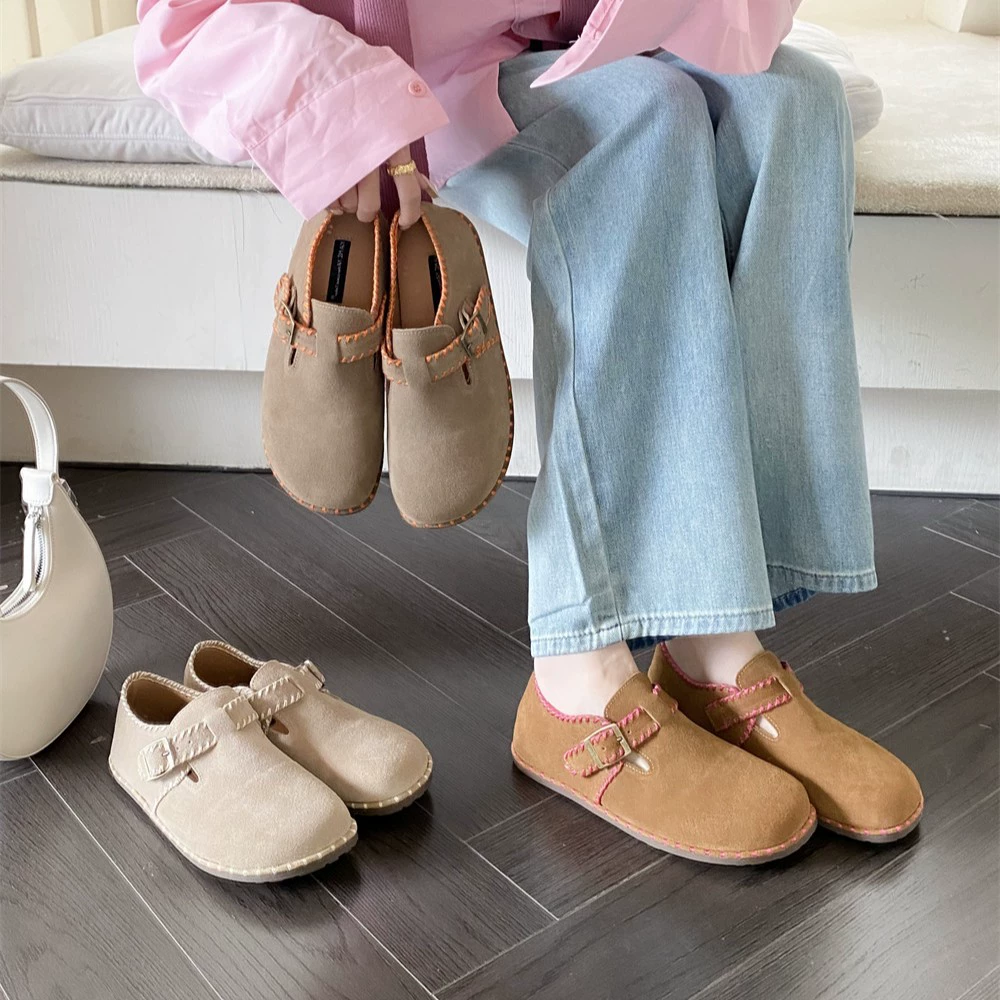 Ретро-шлёпанцы Birkenstock для женщин, слипоны, ленивые полусапожки, новинка весны 2025 года