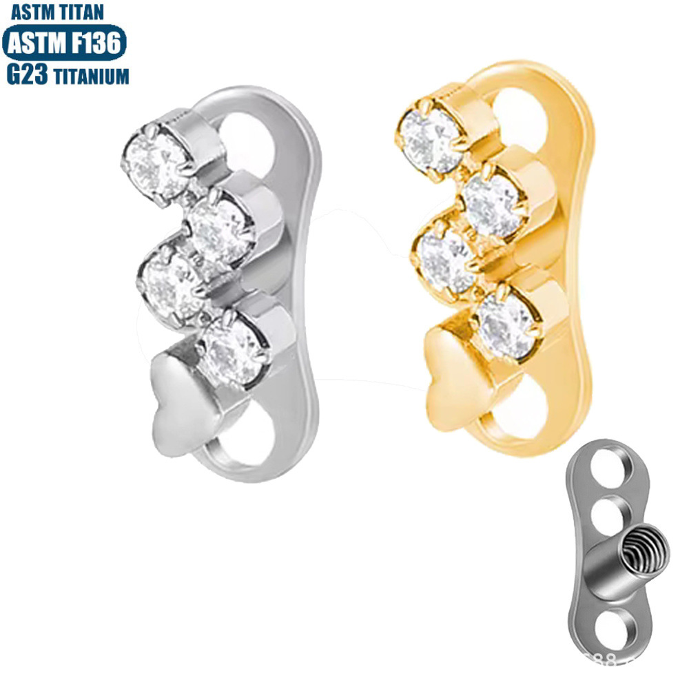 Pointed labret stud close-up product detail