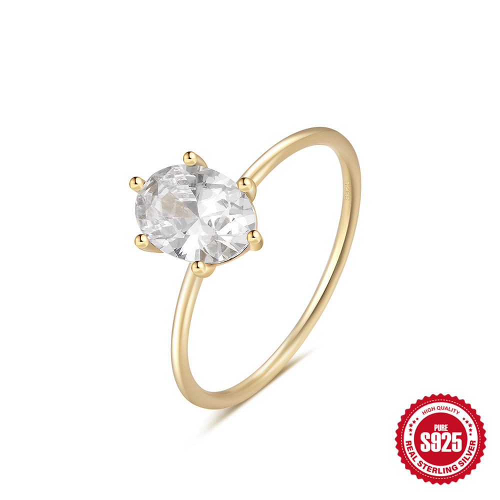 Anillo de lujo de diamante completo Anillo de cena de banquete avanzado Anillo de compromiso Anillo de diamante de boda Anillo de dedo índice