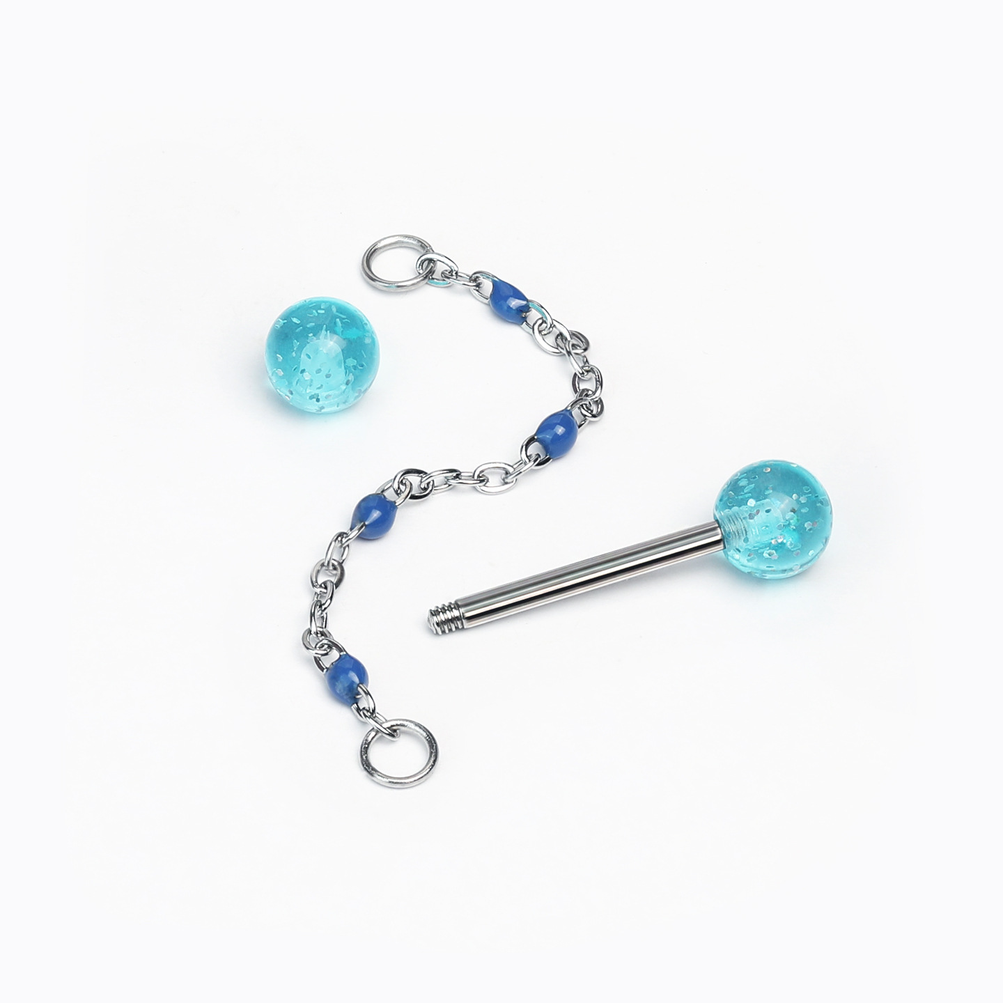 Labret piercing jewelry detail image