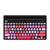 Fude IK3381 Bluetooth wireless dual -mode color keycap keyboard retro round keycap keyboard lipstick keyboard