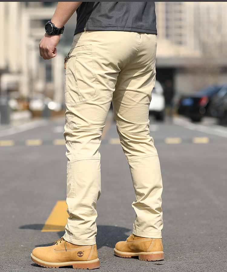 Men's Solid Color Sports Regular Fit Cargo Pants display picture 4