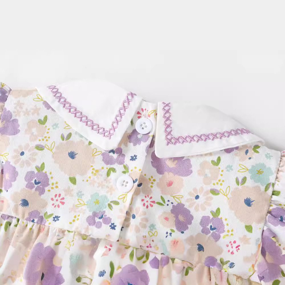 Ropa de bebé verano bebé niña un mes cien días vaina floral ropa de verano estilo occidental bebé mono