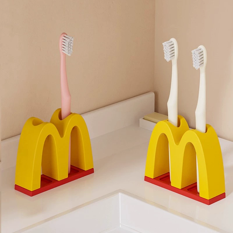 Держатель для зубной щетки со стойкой для хранения McDonald's без сверления, держатель для зубной щетки в ванной комнате унитаз зубная паста держатель