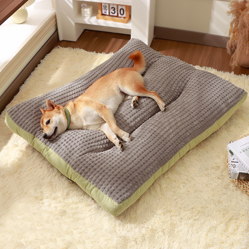 Alfombrilla para perros para mantener el calor en invierno, cama para perros para dormir para perros, almohadilla para dormir para mascotas, caseta para perros grande extraíble y lavable en todas las estaciones