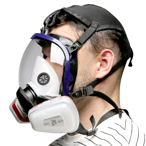 Dawei gas mask full face mask spherical large field of view silicone spray paint chemical anti-formaldehyde fire protection gas mask
