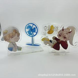 Acrylic Keychain Rotating Stand Custom Photo Frame Card Star Anime Peripheral Ornaments DIY Shaker