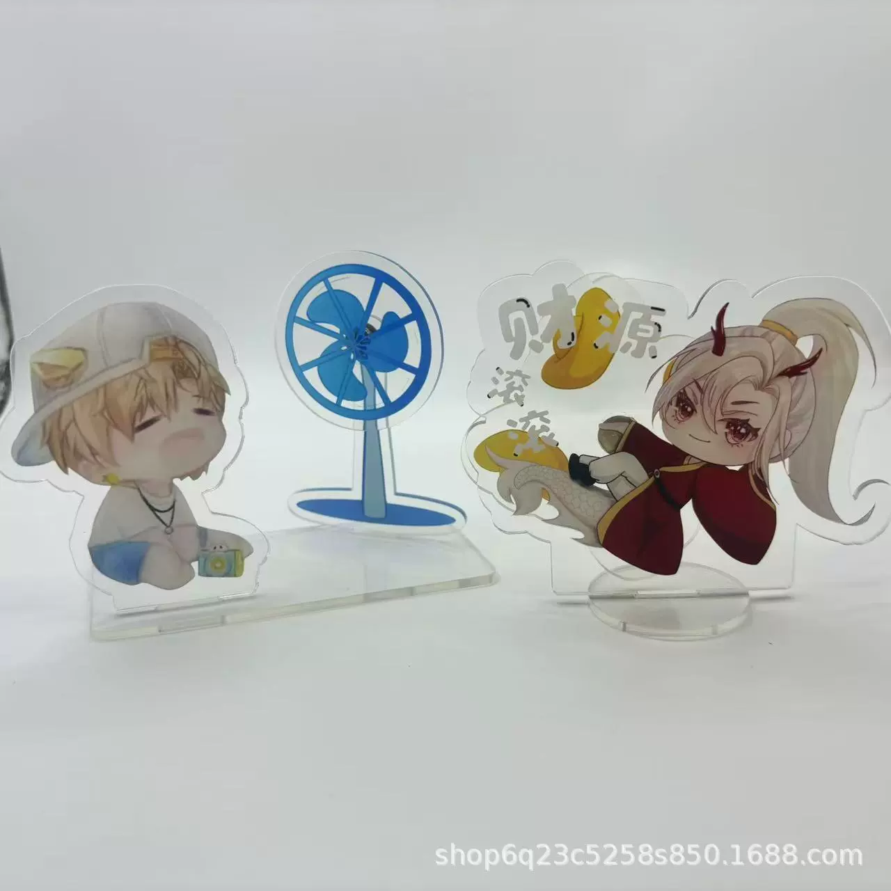 亚克力钥匙扣旋转立牌定制相框插卡明星动漫周边摆件DIY摇摇乐