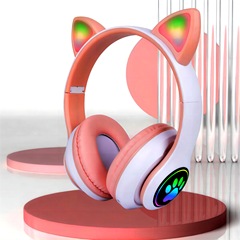 STN-28 猫耳発光ヘッドセット Bluetooth ワイヤレスイヤホン メーカー直販 超長時間バッテリー持続 ブリージングライト効果