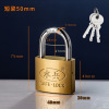 Lock hanging lock imitation copper lock door lock home small lock dormitory positive and negative slot key universal single open multi -key