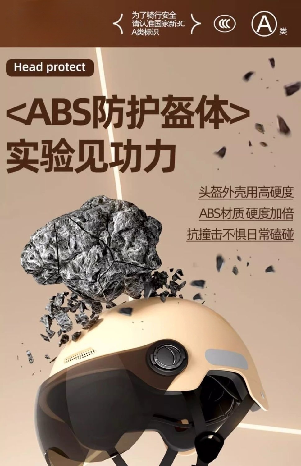 Premium Bear 3C Certified Electric Motorcycle Helmet for Men and Women, Suitable for All Seasons, Adult Half Helmet