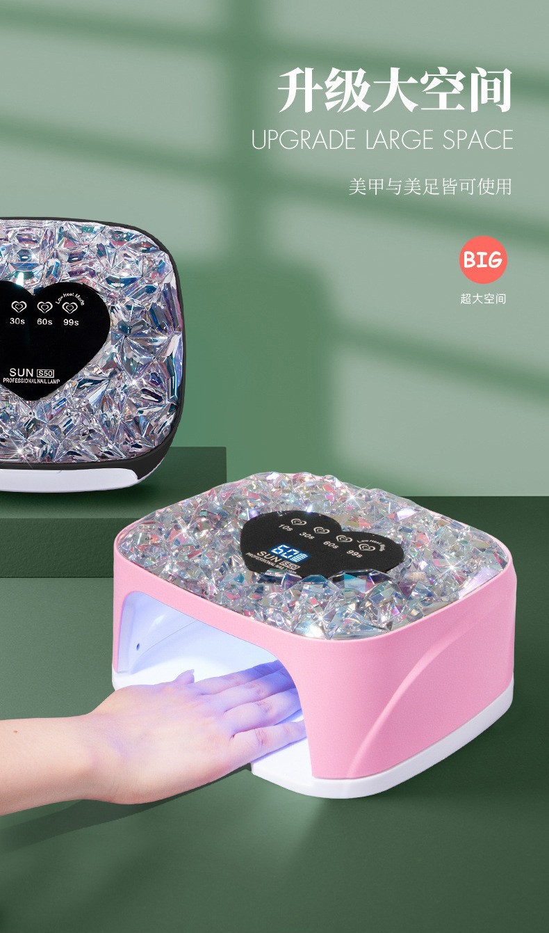 Hochleistungs-intelligente Smart Nail Art Maschine UV-LED Nagellampe Aufladbar Akku-Version Dual-Lichtsystem Lange Akkulaufzeit Nagellack-Gel Aushärtungsgerät