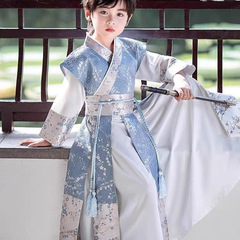 男童汉服套装新款古装中国风帅气侠客儿童汉服古装国学演出服批发