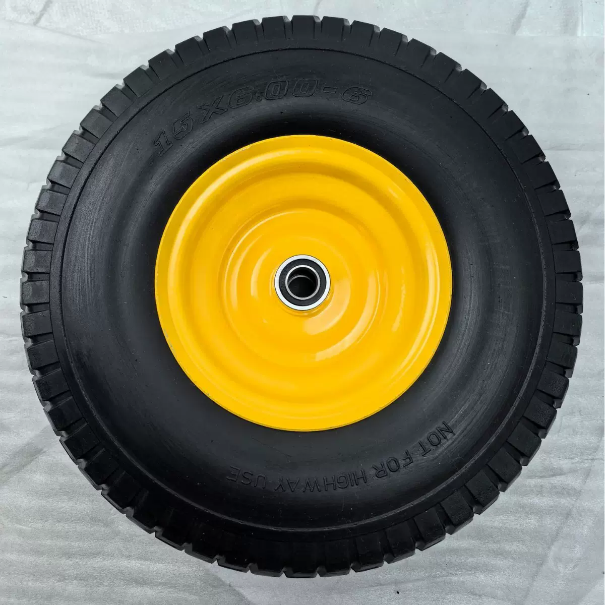 15x6.00-6PU实心胎工具车割草机胎 静音防爆轮