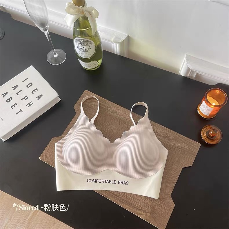 Ropa interior deportiva, chaleco para mujer, estilo de una pieza, espalda delgada sin costuras, sin anillo de acero, sujetador de texto anti-caída