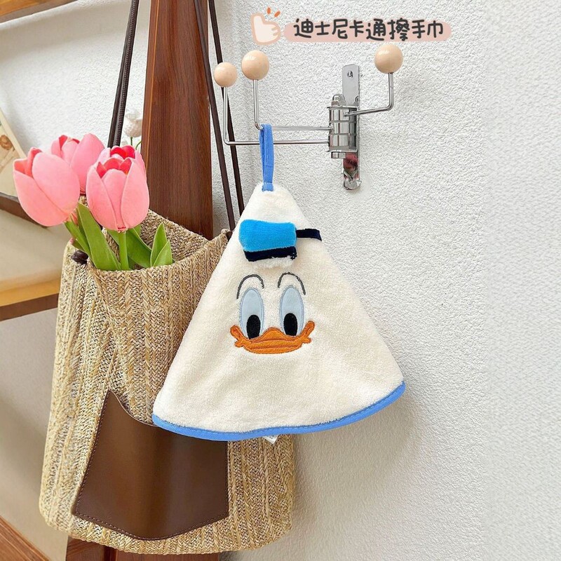 Ins Cute Hand Towel Cartoon Coral Velvet Soft Skin-Friendly Small Towel Hanging Kitchen Absorbent Hand Towel