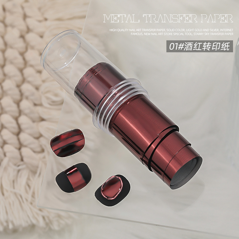 Manicure metal retro papel de transferencia nuevo estilo punk brillante oro puro plata bronce desgaste decoración de uñas al por mayor