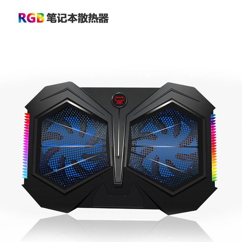 Dual Fan RGB Laptop Radiator Speed Control Laptop Cooling Base Game This Cooling Pad Customized