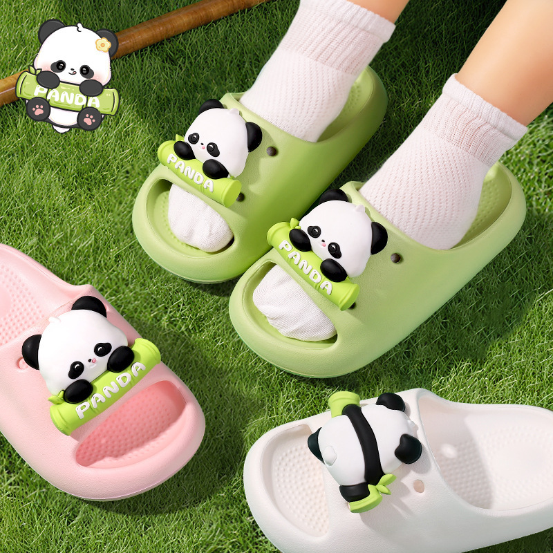 2025 New Model Parent-Child Shoes for Older Children, Children's Indoor and Outdoor Slip-On Slippers, Dopamine Sandals with a Soft Cushioning Feel, Panda Design 2025 New Model Parent-Child Shoes for Older Children, Children's Indoor and Outdoor Slip-On Slippers, Dopamine Sandals with a Soft Cushioning Feel, Panda Design