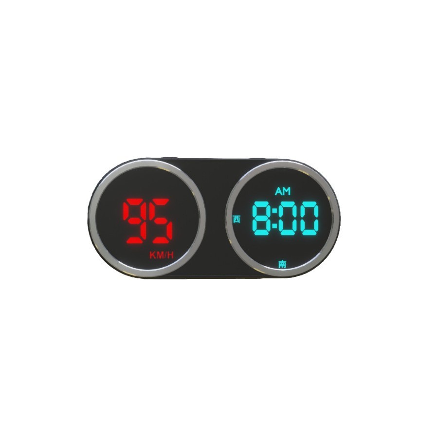 Novo display de velocidade do instrumento de aviso de segurança do carro com mostrador duplo inteligente HUD